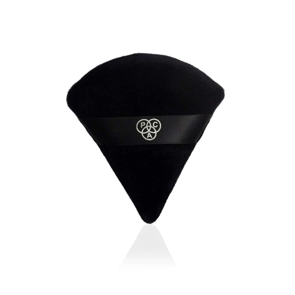 PAC Studio Pocket Puff Black - Medium Size, 99% Soft Natural Cotton, Less Product Wastage, Even Application
