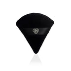 PAC Studio Pocket Puff Black - Medium Size, 99% Soft Natural Cotton, Less Product Wastage, Even Application
