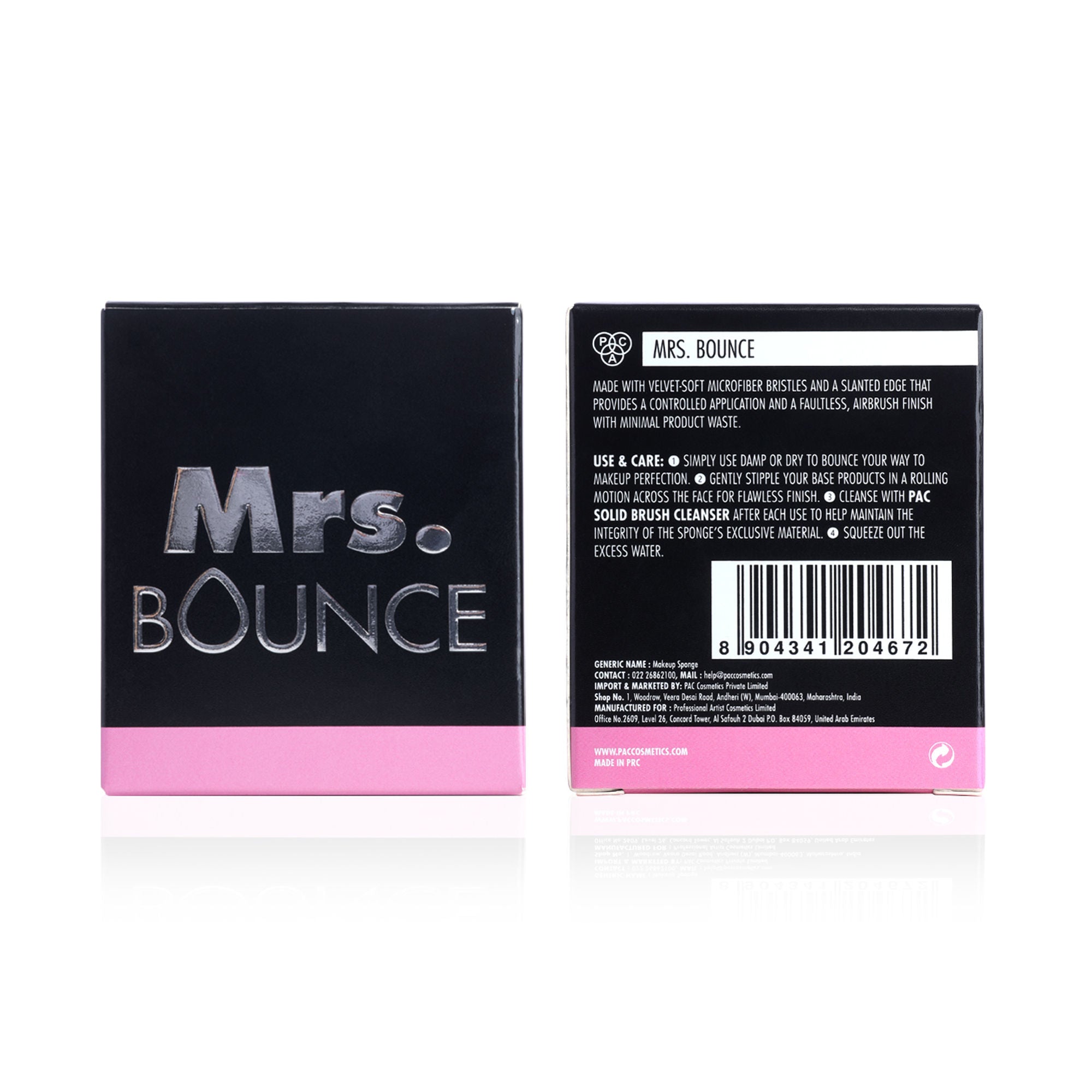 PAC Studio Mrs Bounce Microfiber Velvet Makeup Sponge Pink