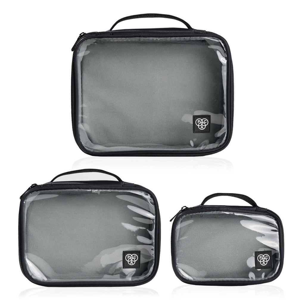 PAC Studio My Clear Makeup Pouch (set Of 3)