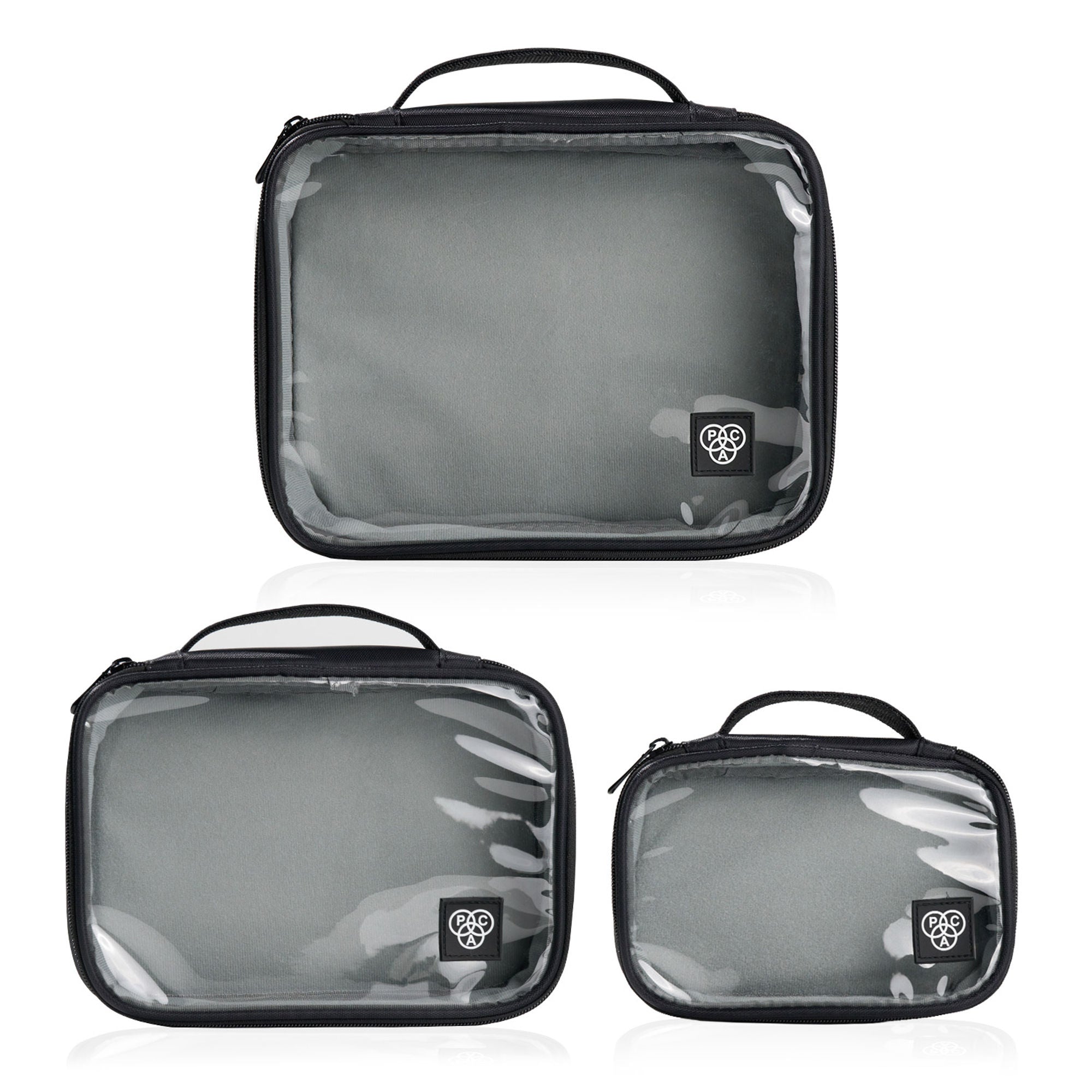 PAC Studio My Clear Makeup Pouch (set Of 3)