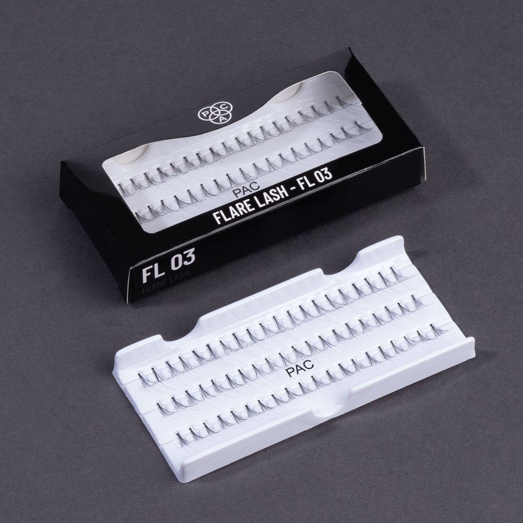 PAC Studio Flare Lash FL3 - Natural Cluster Lashes with Short, Long & Thick Strands for Versatile Looks