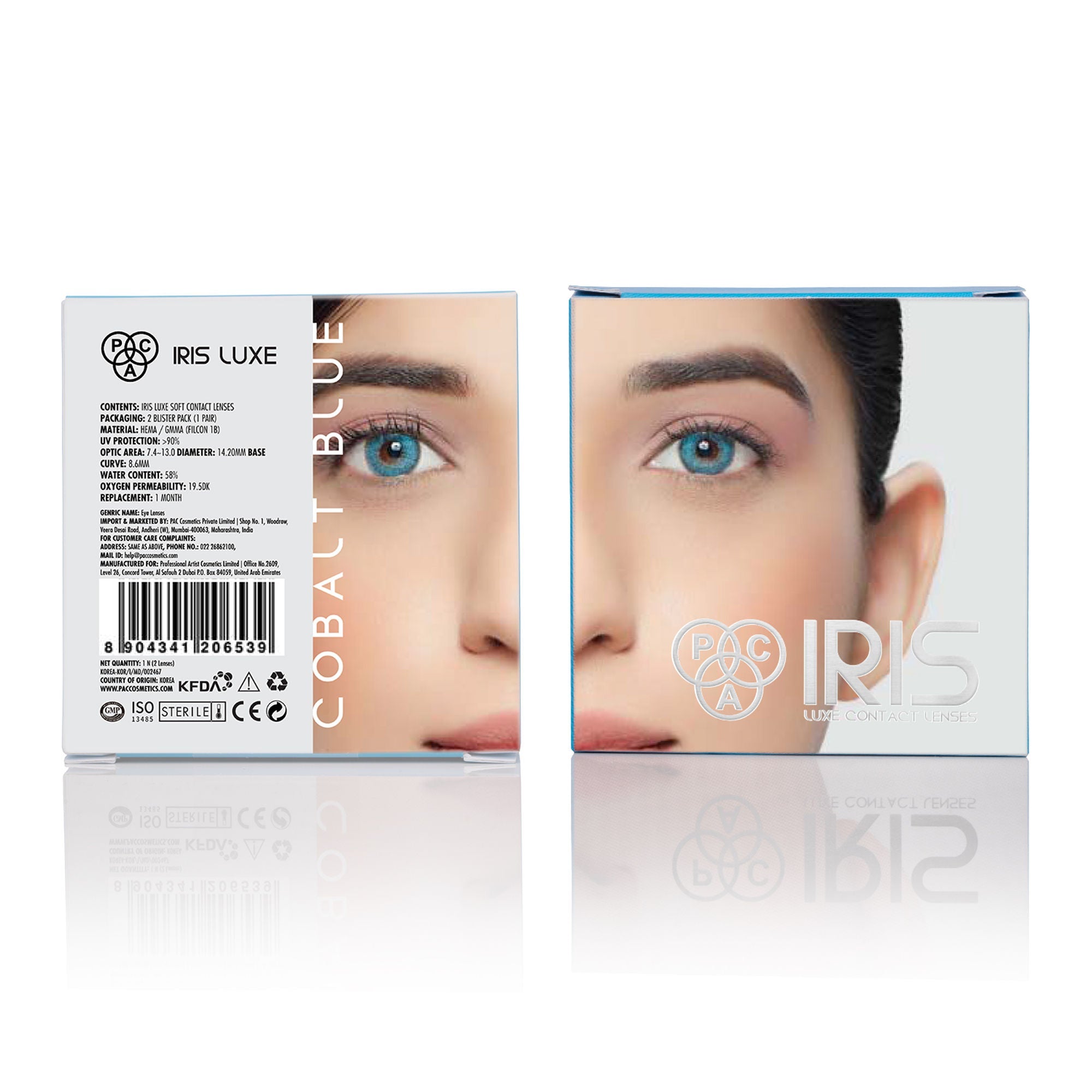 PAC Studio IRIS LUXE One Month Lenses - Cobalt Blue