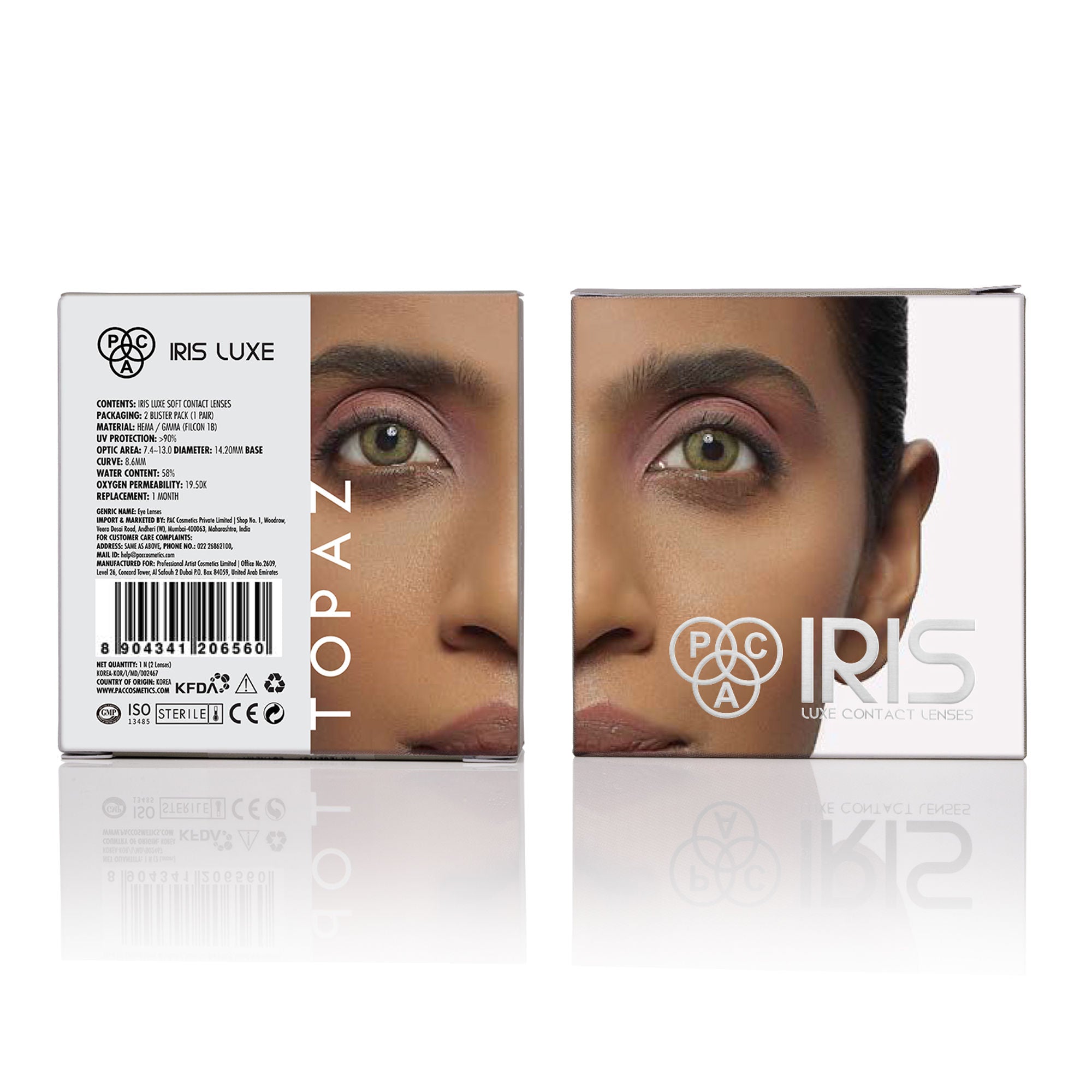 PAC Studio IRIS LUXE One Month Lenses - Topaz
