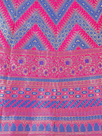 Lorenvalley Fashion Purple & Pink Semi-Stitched Lehenga & Unstitched Blouse With Dupatta