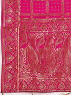 Lorenvalley Fashion Black & Pink Semi-Stitched Lehenga & Unstitched Blouse With Dupatta