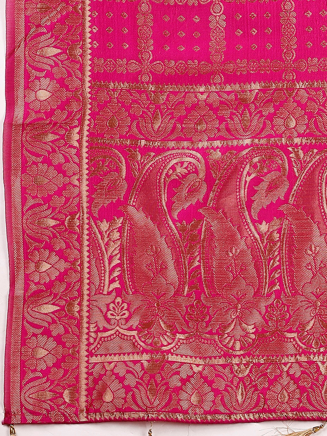 Lorenvalley Fashion Black & Pink Semi-Stitched Lehenga & Unstitched Blouse With Dupatta