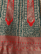 Lorenvalley Fashion Green Ready to Wear Lehenga & Unstitched Blouse With Dupatta
