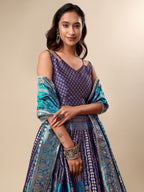 Lorenvalley Fashion Blue Ready to Wear Lehenga & Unstitched Blouse With Dupatta