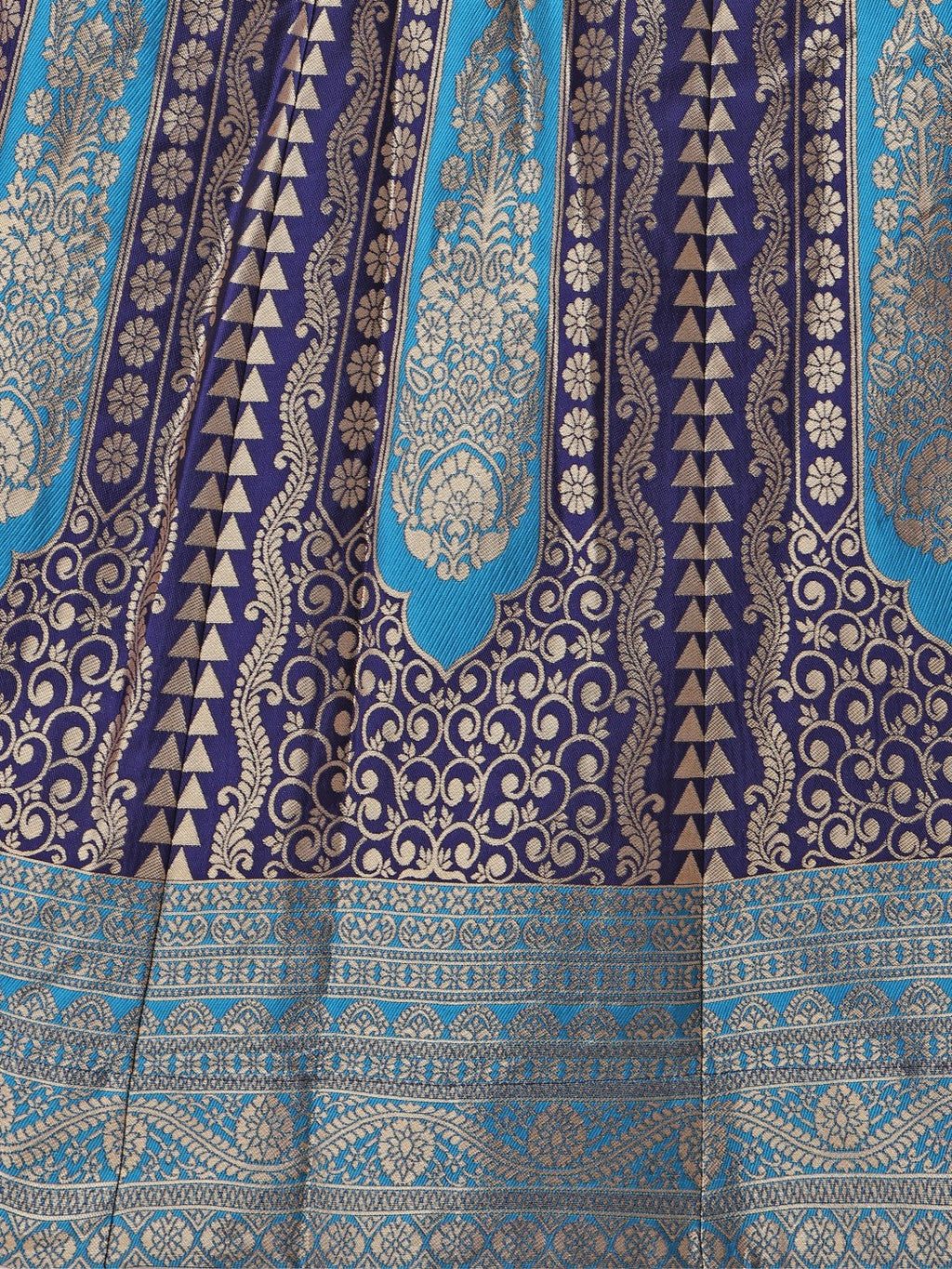 Lorenvalley Fashion Blue Ready to Wear Lehenga & Unstitched Blouse With Dupatta