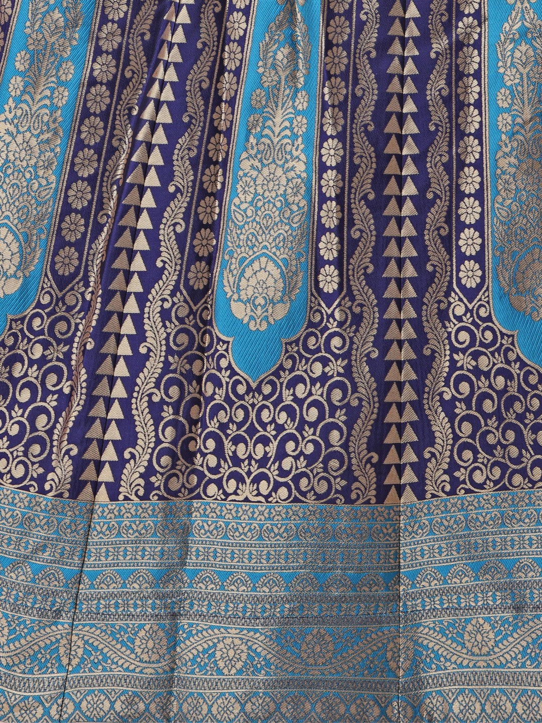 Lorenvalley Fashion Blue Ready to Wear Lehenga & Unstitched Blouse With Dupatta