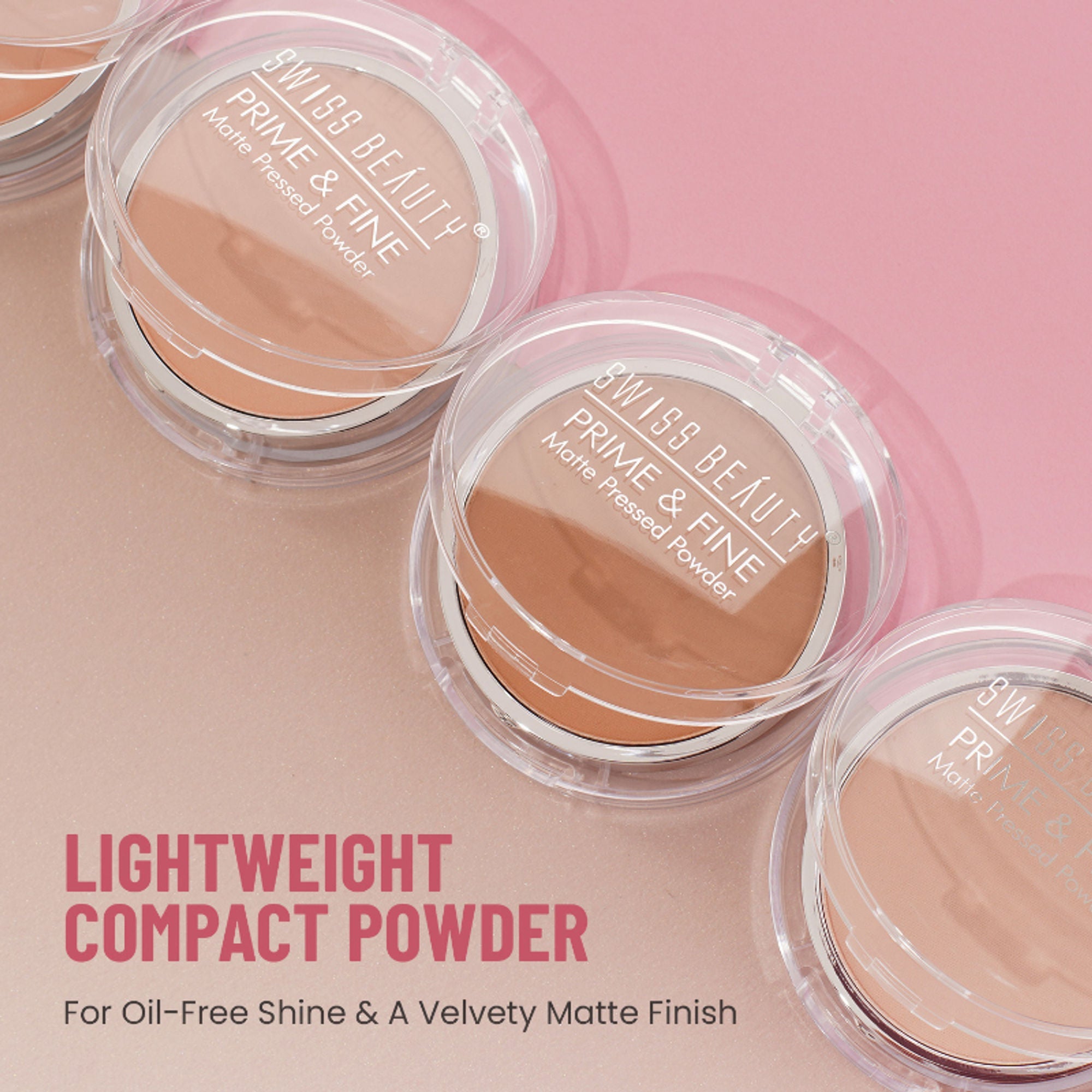 Swiss Beauty Prime & Fine Matte Pressed Powder - 3 Nude Beige - Distacart