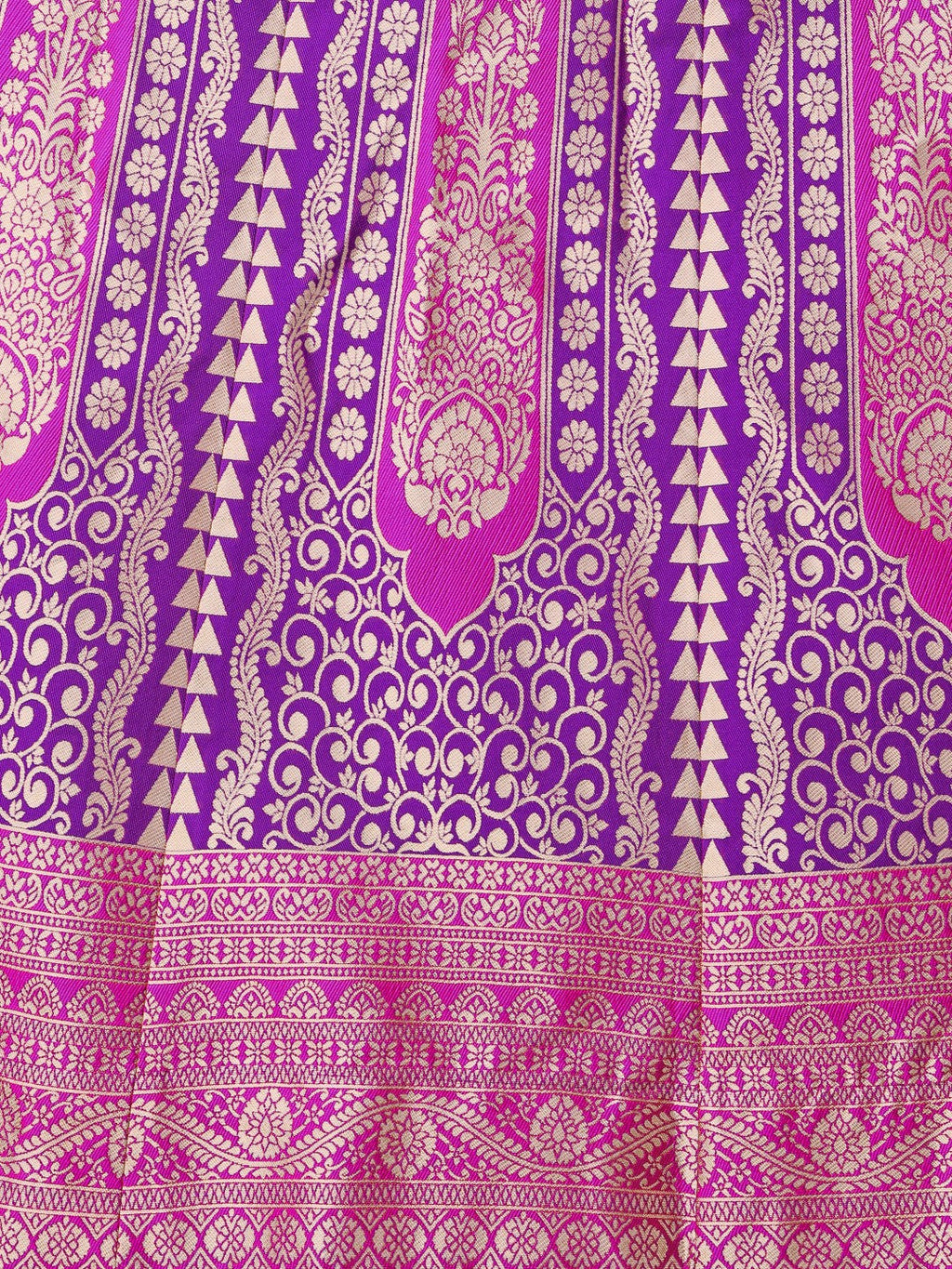 Lorenvalley Fashion Purple Ready to Wear Lehenga & Unstitched Blouse With Dupatta