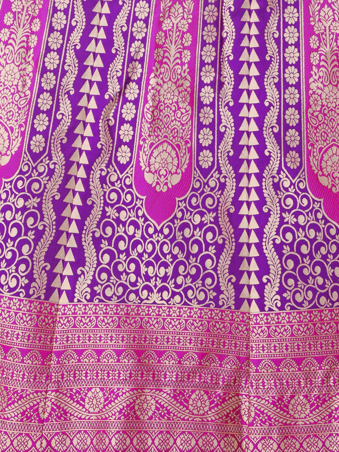 Lorenvalley Fashion Purple Ready to Wear Lehenga & Unstitched Blouse With Dupatta