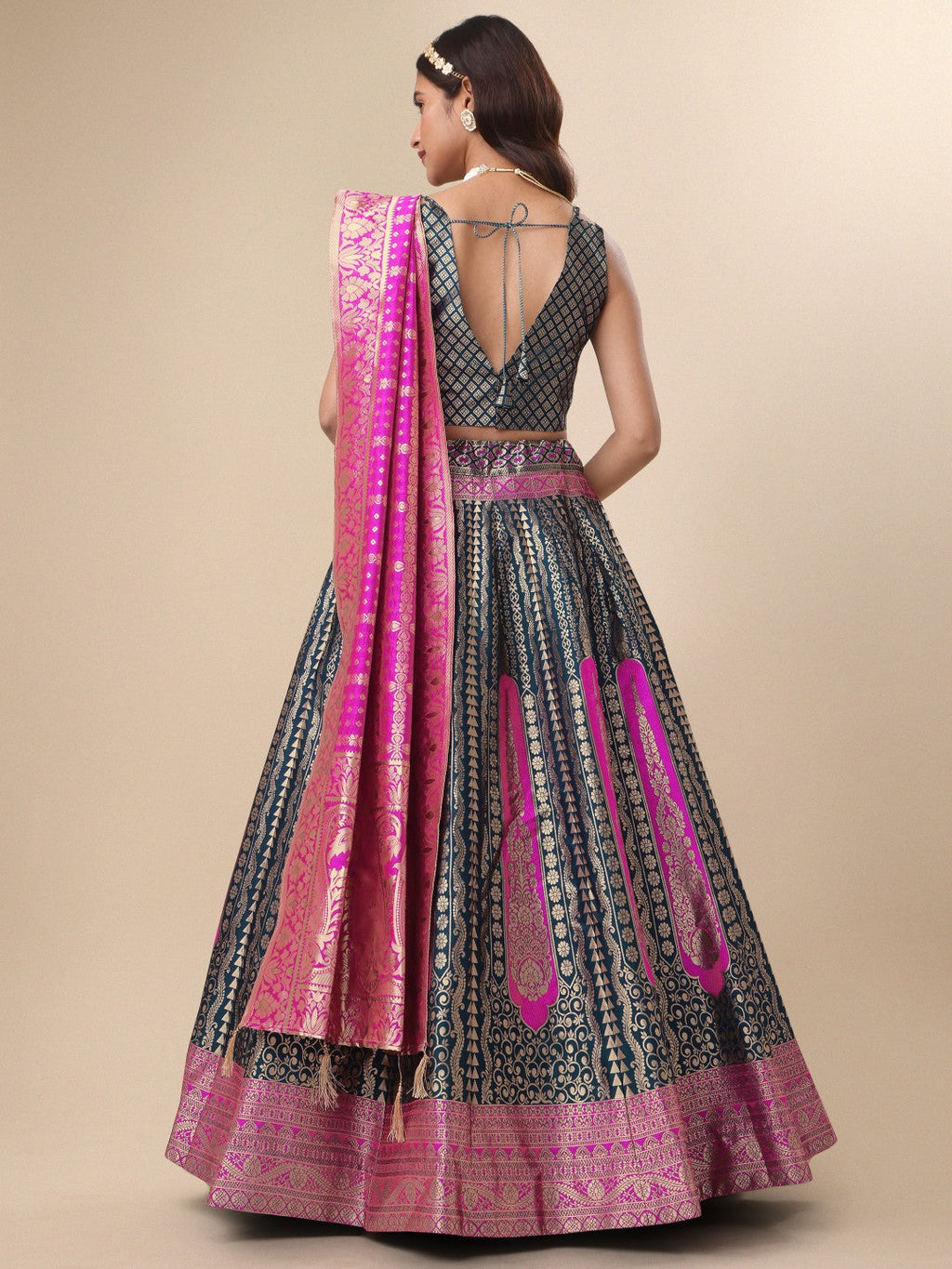 Lorenvalley Fashion Rama Ready to Wear Lehenga & Unstitched Blouse With Dupatta