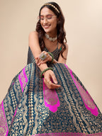 Lorenvalley Fashion Rama Ready to Wear Lehenga & Unstitched Blouse With Dupatta