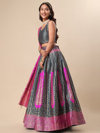 Lorenvalley Fashion Rama Ready to Wear Lehenga & Unstitched Blouse With Dupatta