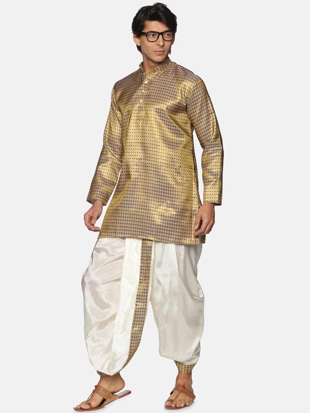 Sethukrishna Men Cream Men Solid Dhoti Pant - Distacart