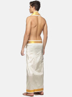 Sethukrishna Cream-Coloured Solid Dhoti For Men - Distacart