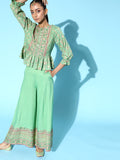 Juniper Womens Pistagreen Floral Printed Rayon Clothing Set - Distacart