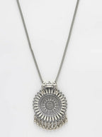 NVR Women's Silver-Toned German Silver Oxidised Pandent