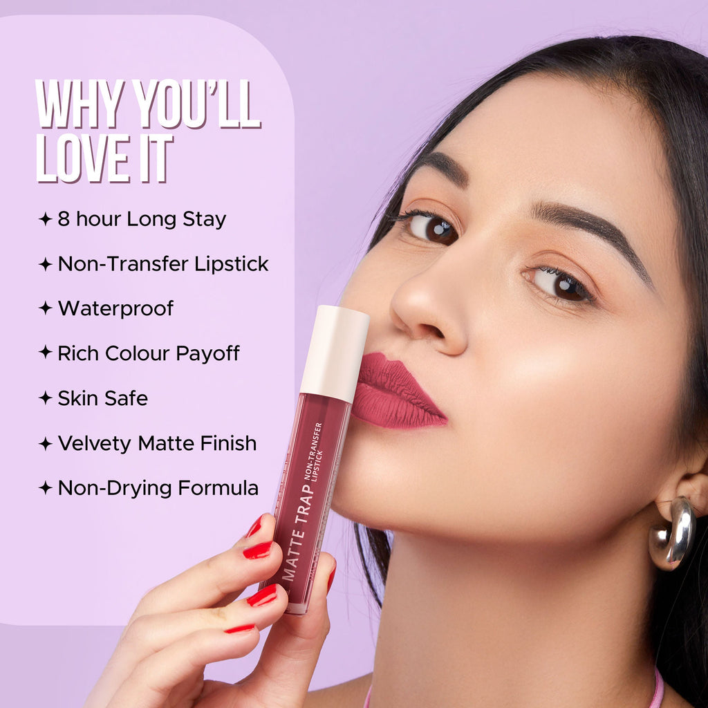 Hilary Rhoda Matte Trap Liquid Lipstick - Mauve Bare 06 - Distacart