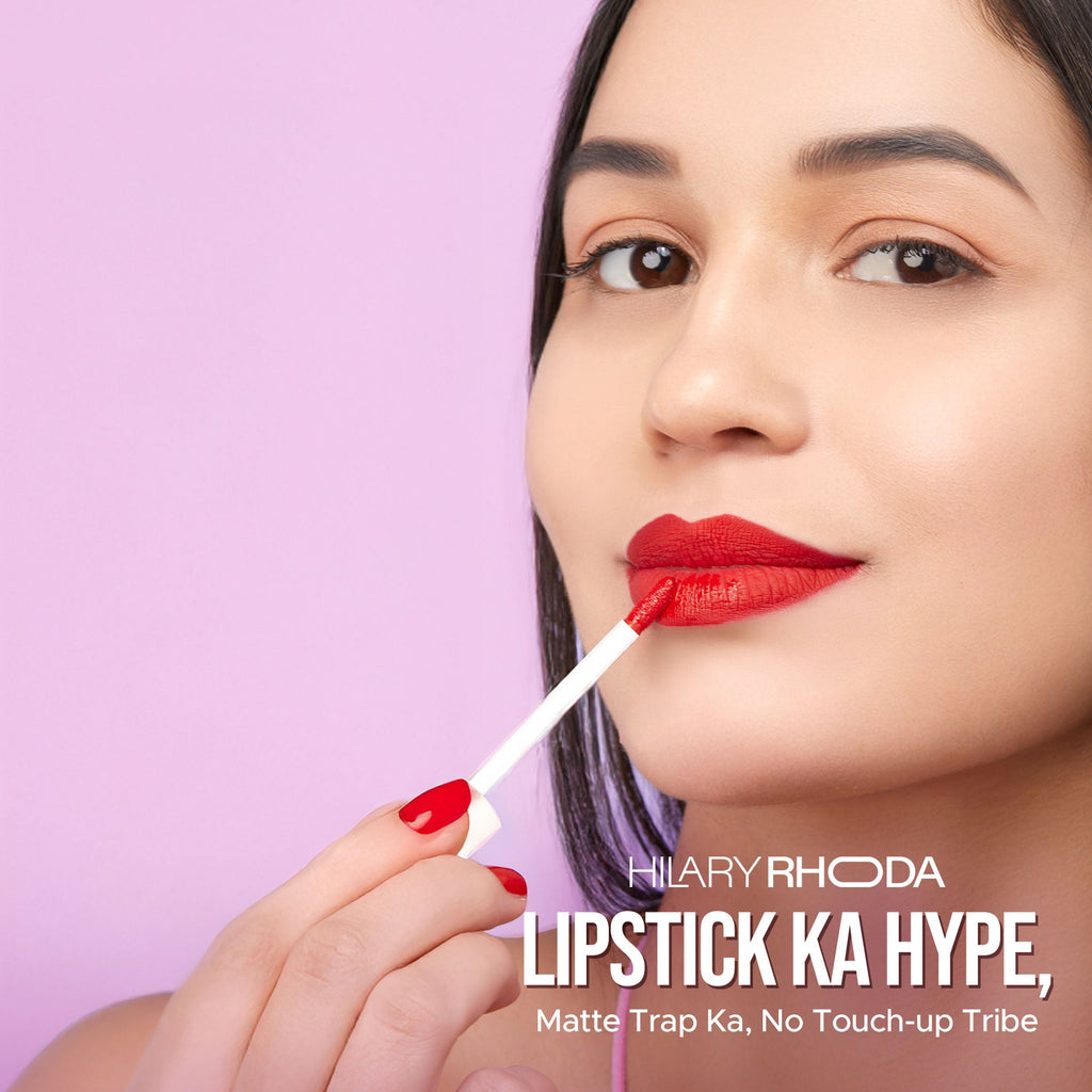 Hilary Rhoda Matte Trap Liquid Lipstick - Rose Red 18 - Distacart