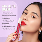 Hilary Rhoda Matte Trap Liquid Lipstick - Rose Red 18 - Distacart