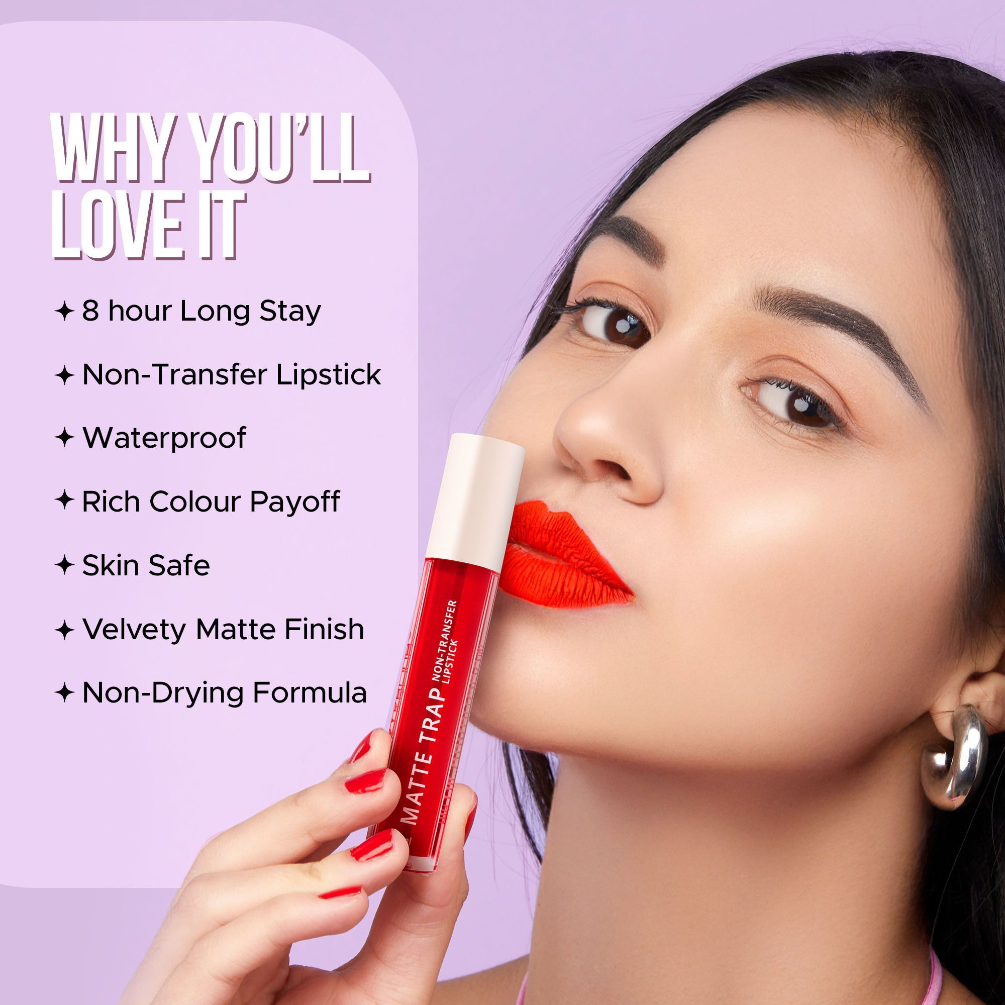Hilary Rhoda Matte Trap Liquid Lipstick - Liberal Red 20 - Distacart