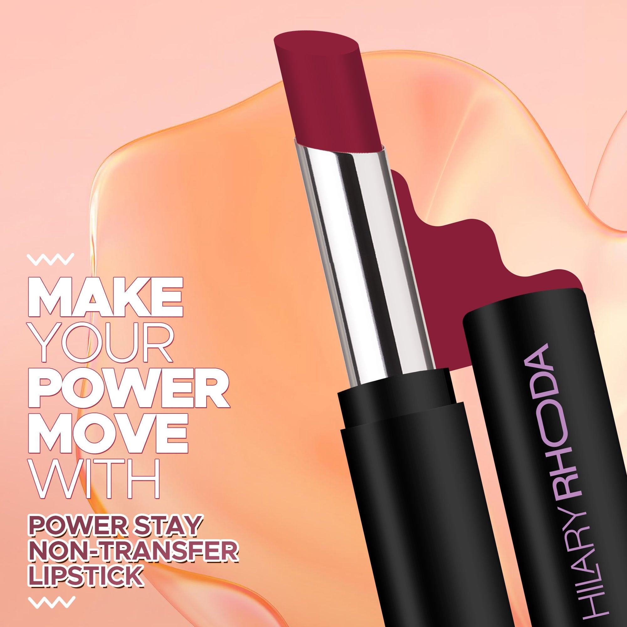 Hilary Rhoda Power Stay Non Transfer Lipstick - Flaming Pink 07 - Distacart