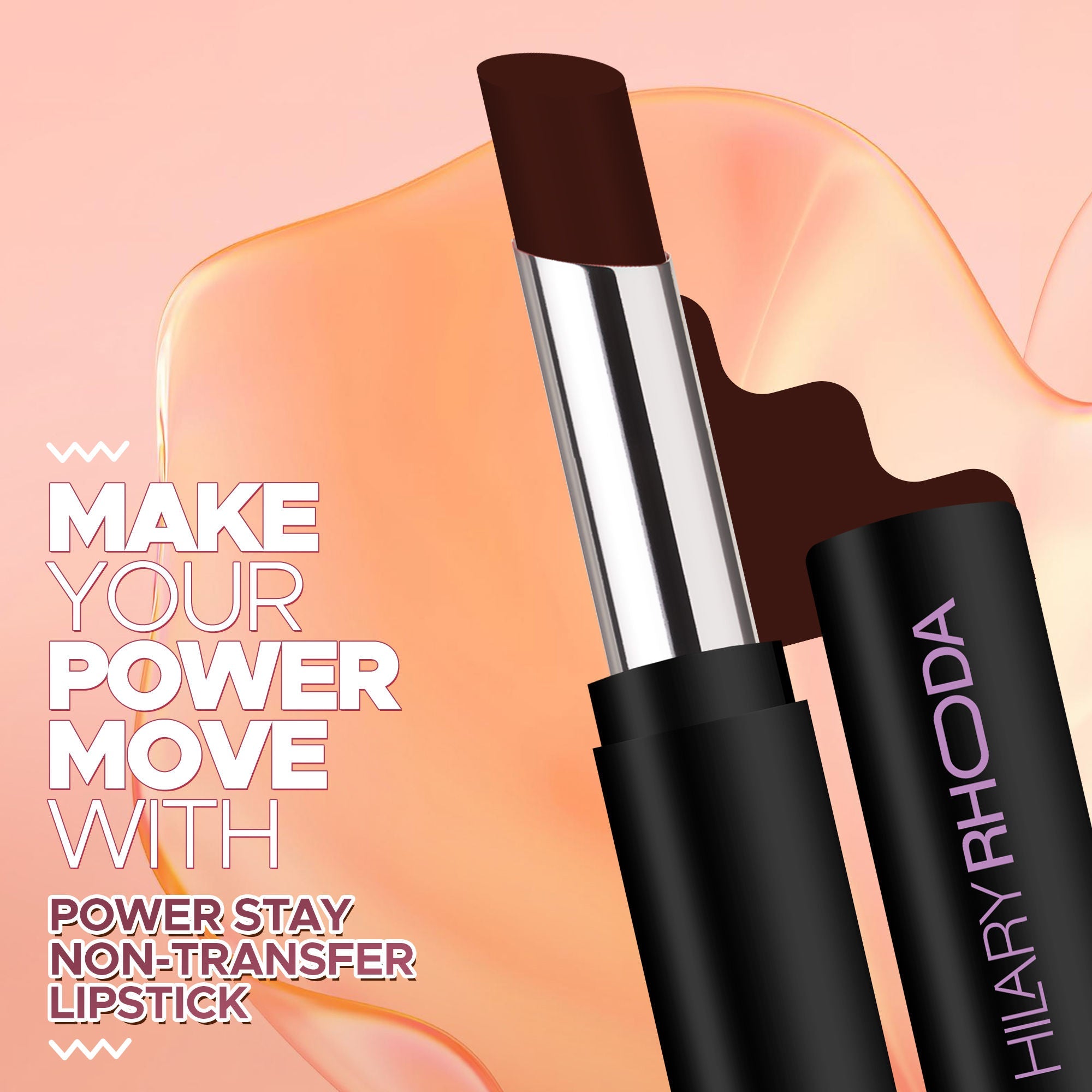 Hilary Rhoda Power Stay Non Transfer Lipstick - Brownie 09 - Distacart