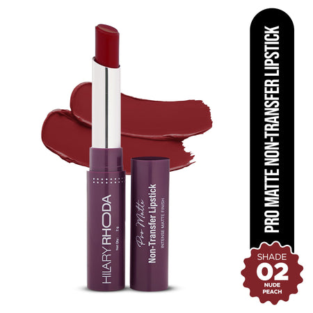 Hilary Rhoda Pro Matte Non-Transfer Waterproof Lipstick - Nude Peach 02