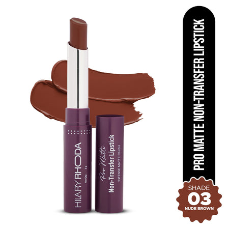 Hilary Rhoda Pro Matte Non-Transfer Waterproof Lipstick - Nude Brown 03