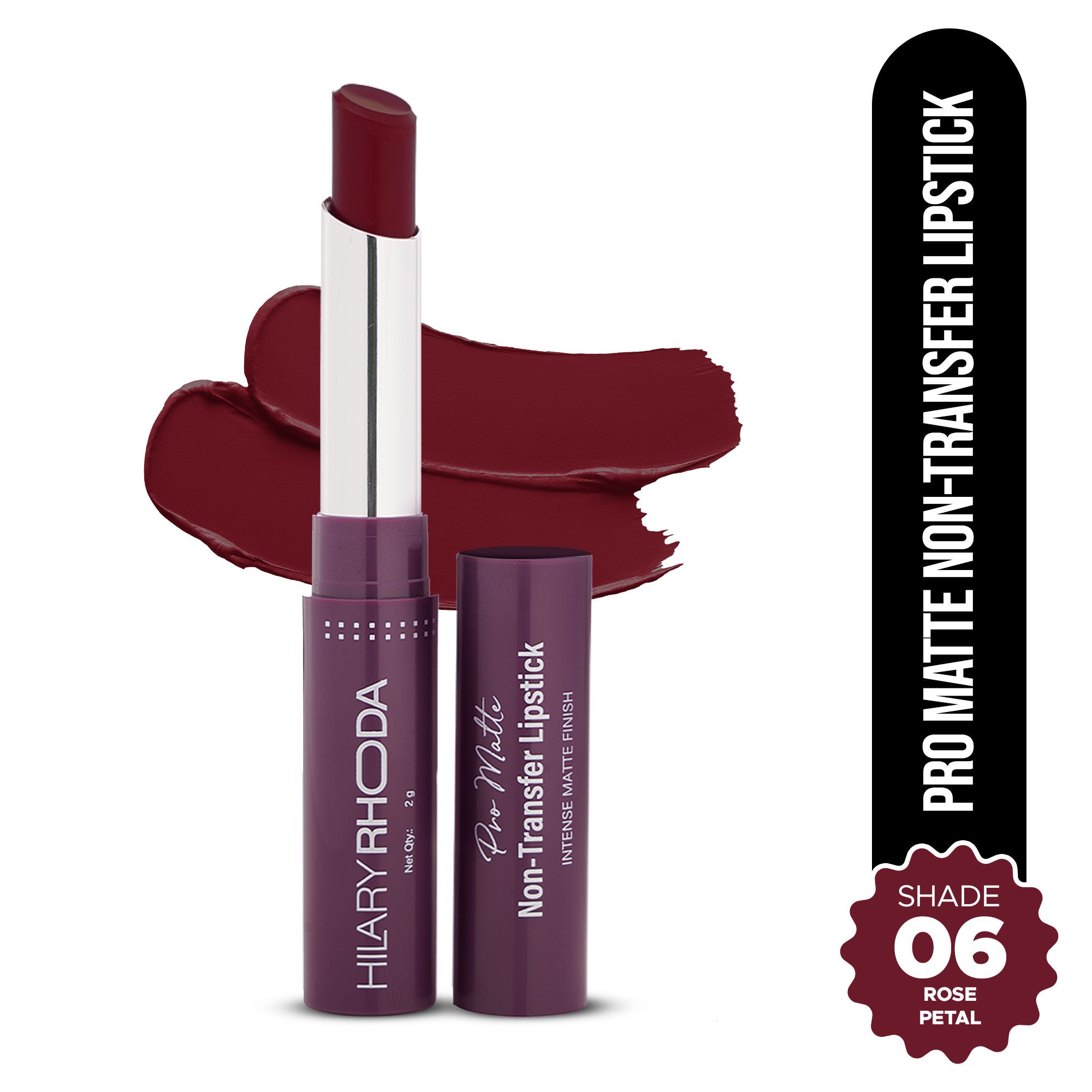 Hilary Rhoda Pro Matte Non-Transfer Waterproof Lipstick - Rose Petal 06