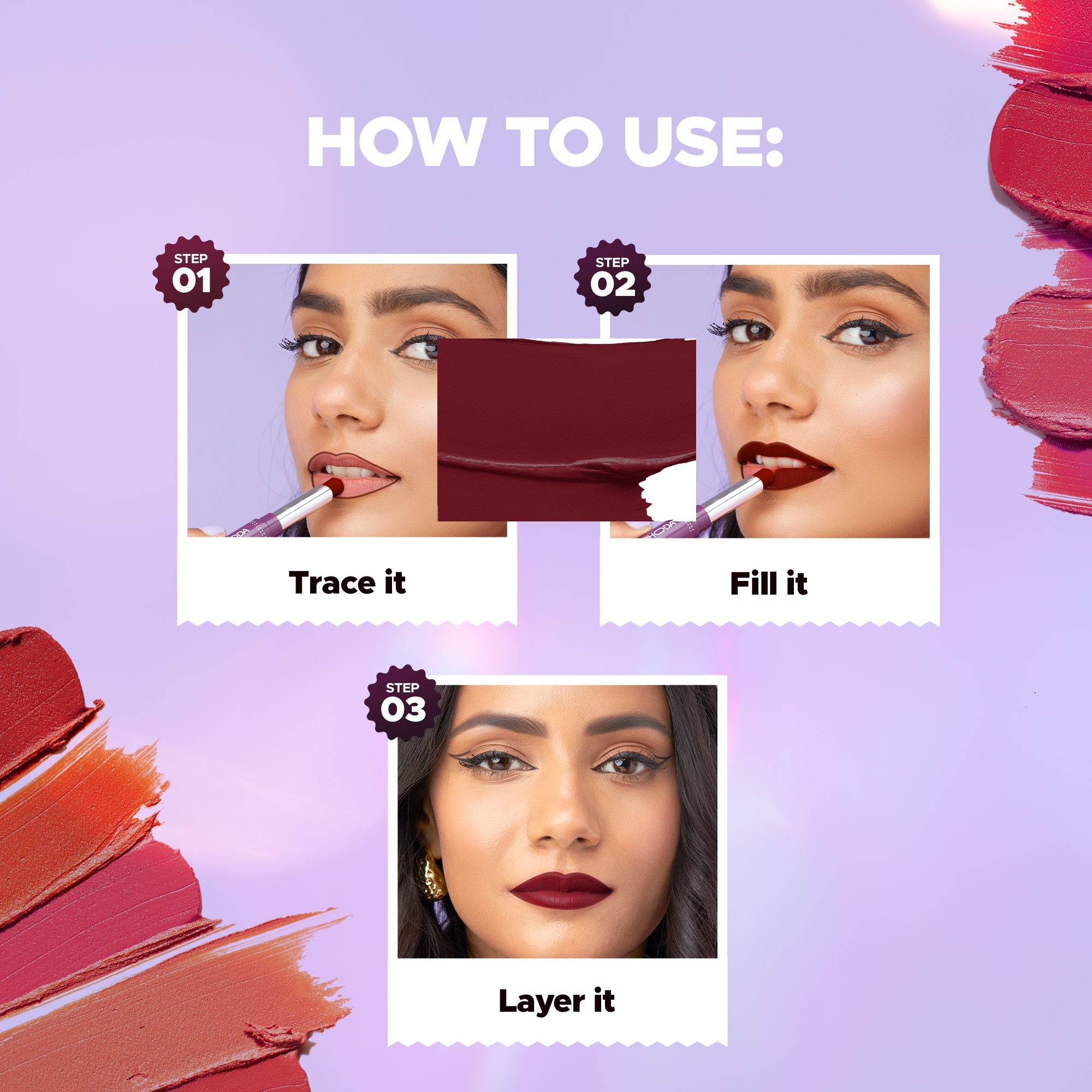 Hilary Rhoda Pro Matte Non-Transfer Waterproof Lipstick - Rose Petal 06 - Distacart