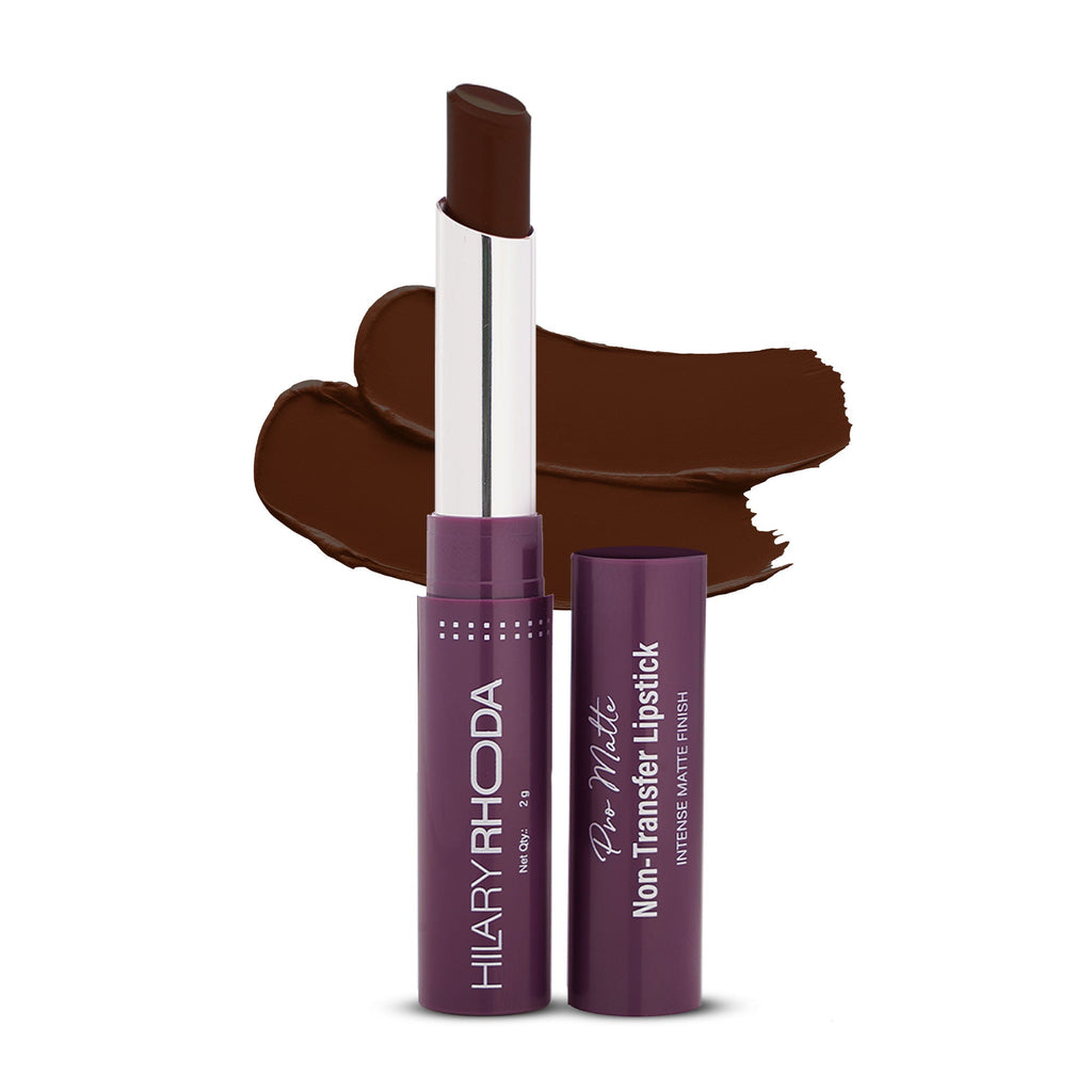 Hilary Rhoda Pro Matte Non-Transfer Waterproof Lipstick - Dark Brown 13 - Distacart