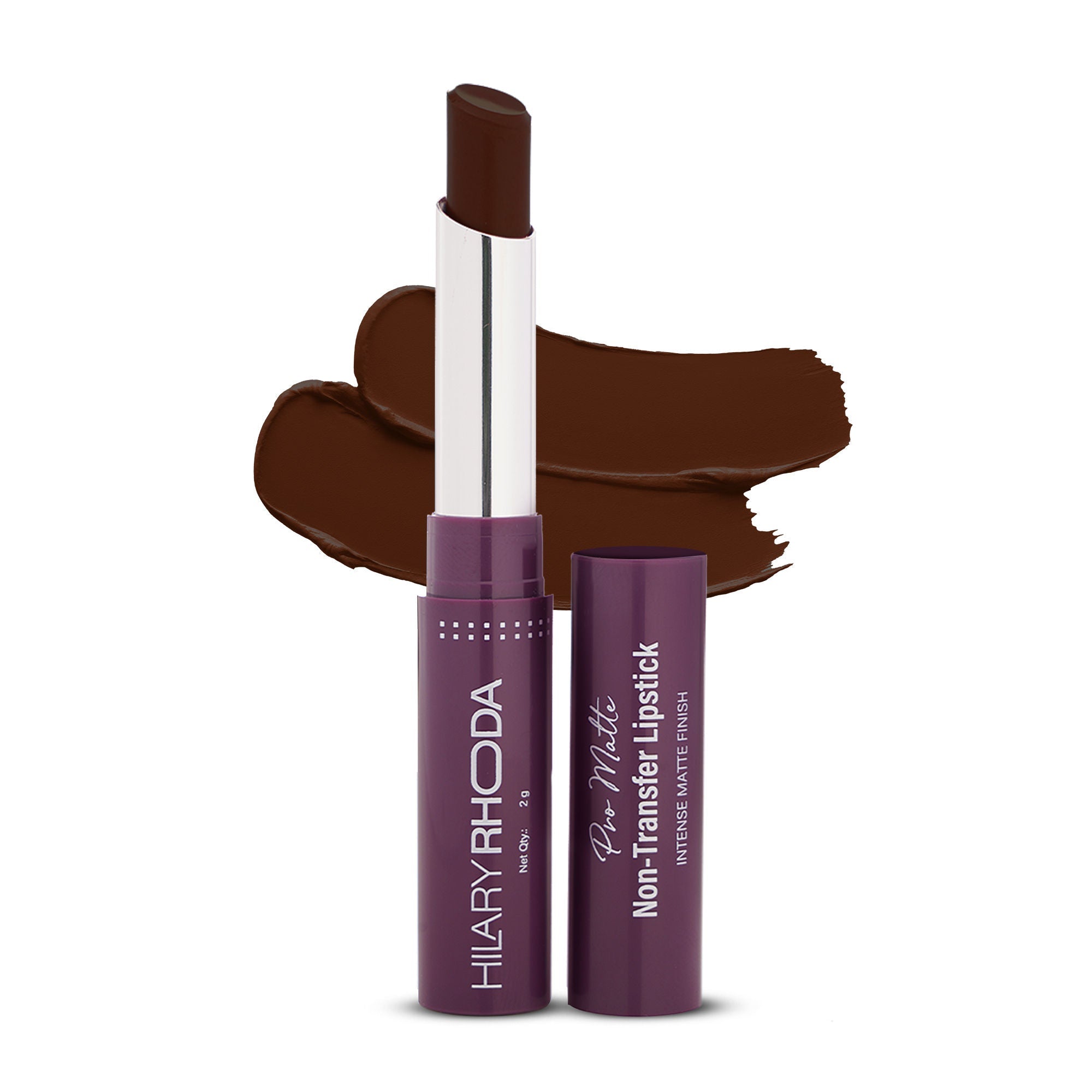 Hilary Rhoda Pro Matte Non-Transfer Waterproof Lipstick - Dark Brown 13 - Distacart