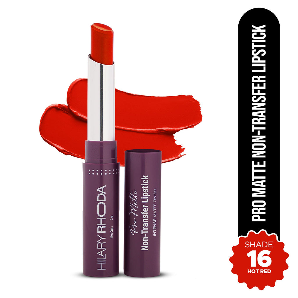 Hilary Rhoda Pro Matte Non-Transfer Waterproof Lipstick - Hot Red 16