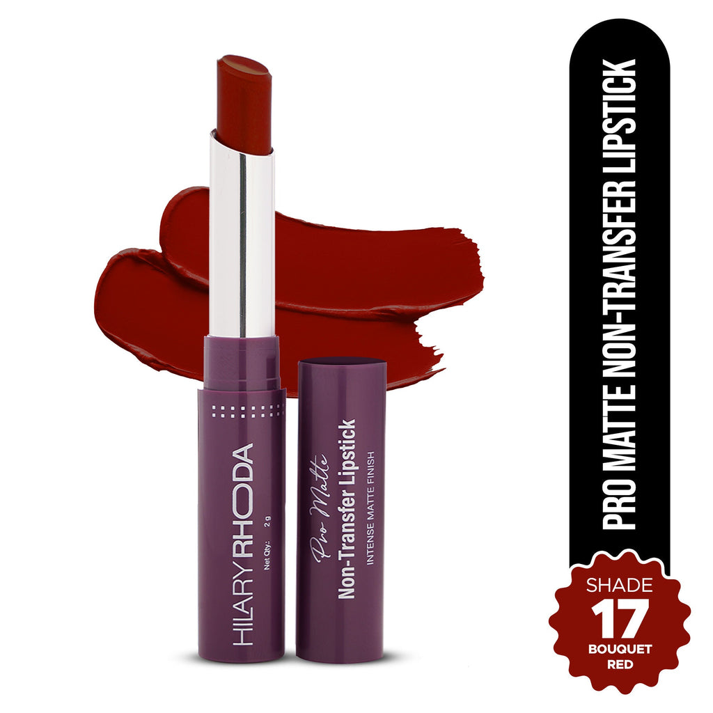 Hilary Rhoda Pro Matte Non-Transfer Waterproof Lipstick - Bouquet Red 17