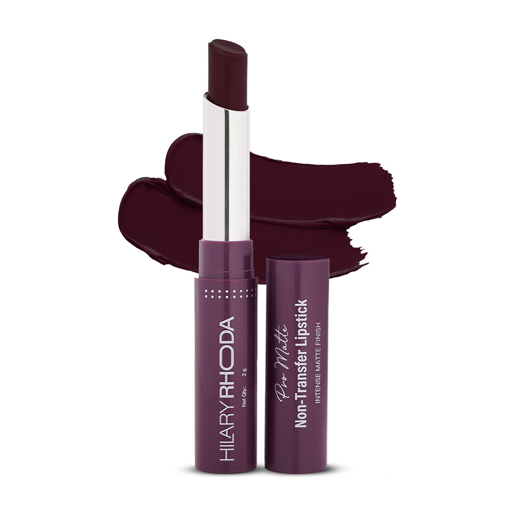 Hilary Rhoda Pro Matte Non-Transfer Waterproof Lipstick - Berry Bean 23 - Distacart