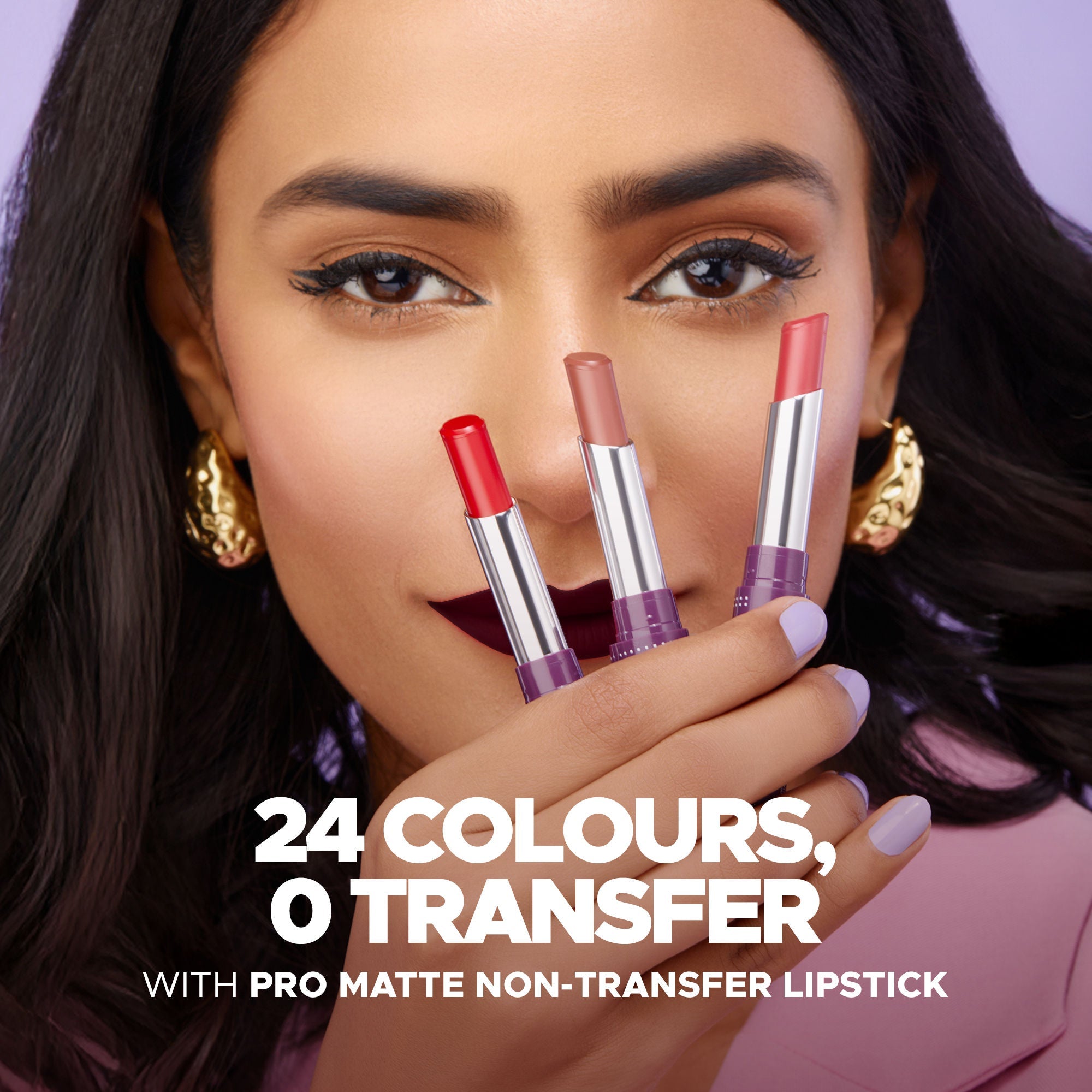 Hilary Rhoda Pro Matte Non-Transfer Waterproof Lipstick - Wine Rouge 24 - Distacart