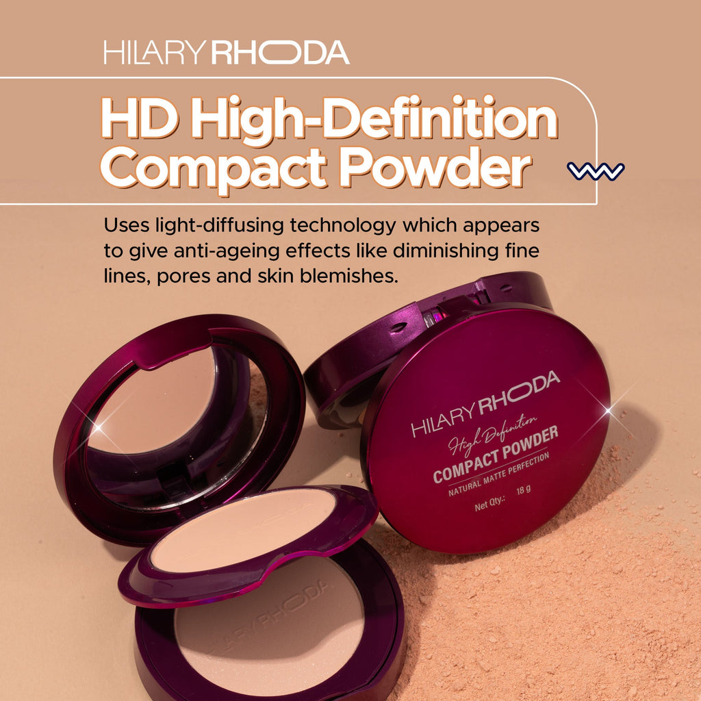 Hilary Rhoda HD High-Definition Matte Pressed Powder - Buff Beige 03 - Distacart