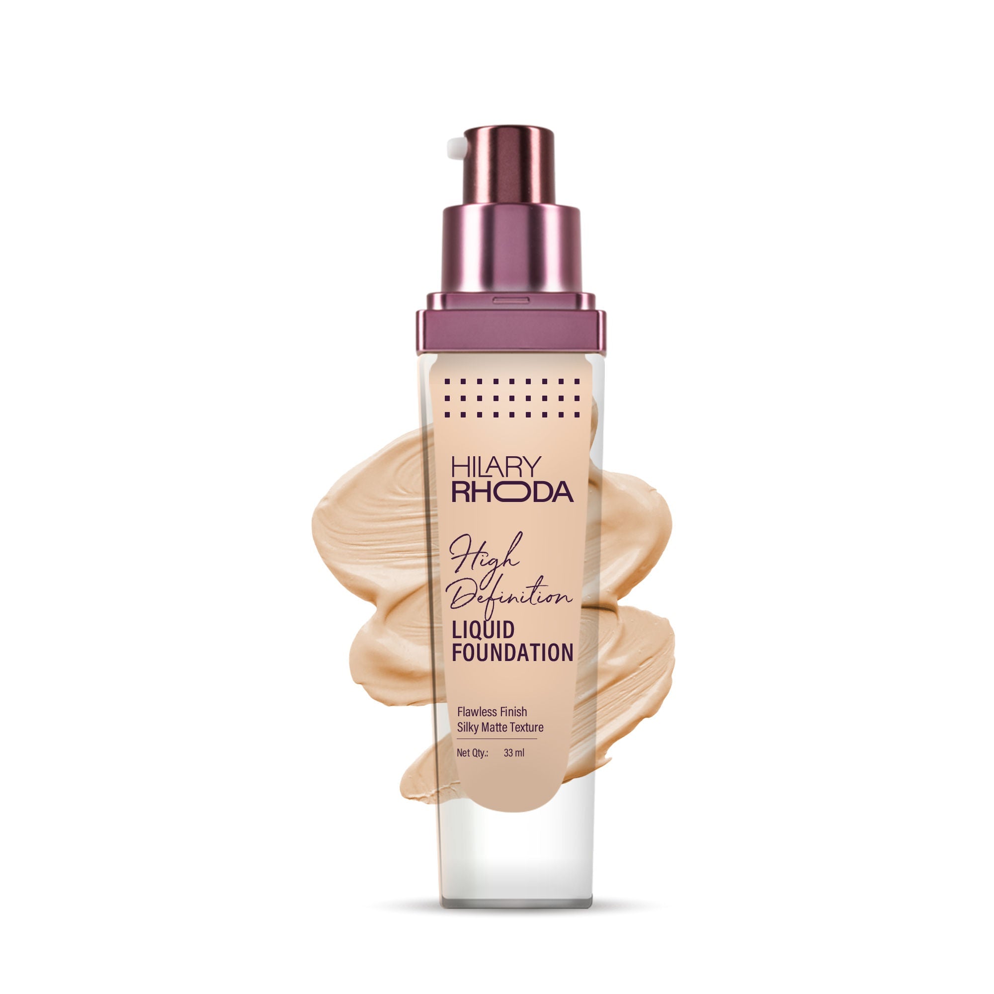 Hilary Rhoda Liquid High Definition Matte Foundation - Nude Beige 04 - Distacart