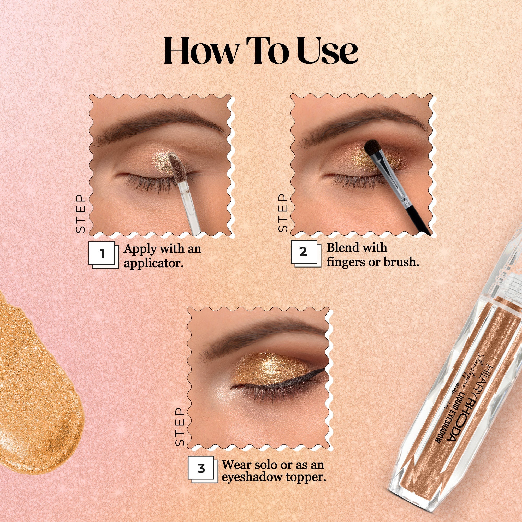 Hilary Rhoda Showstopper Liquid Eyeshadow - Desert Gold 02 - Distacart