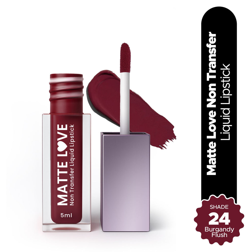 Hilary Rhoda Matte Love Non Transfer Liquid Lipstick - Burgandy Flush 24