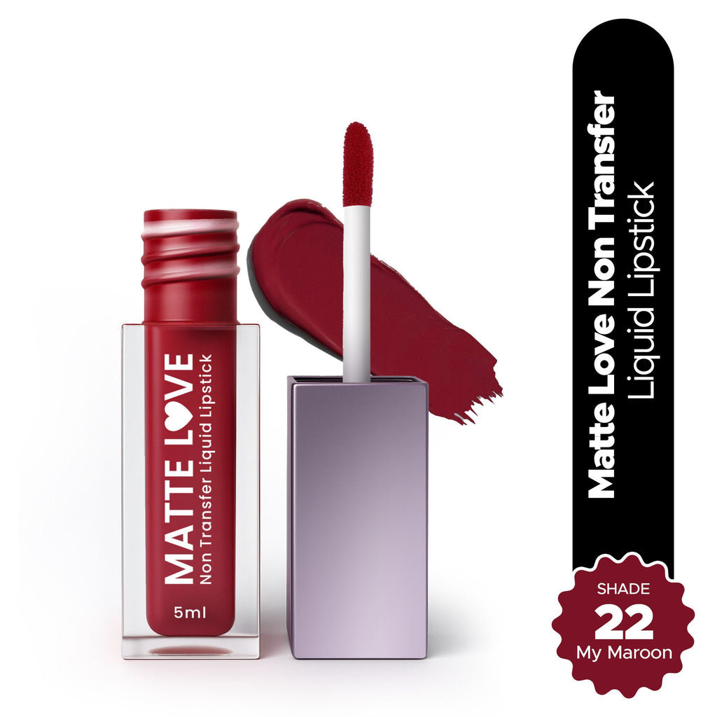 Hilary Rhoda Matte Love Non Transfer Liquid Lipstick - My Maroon 22