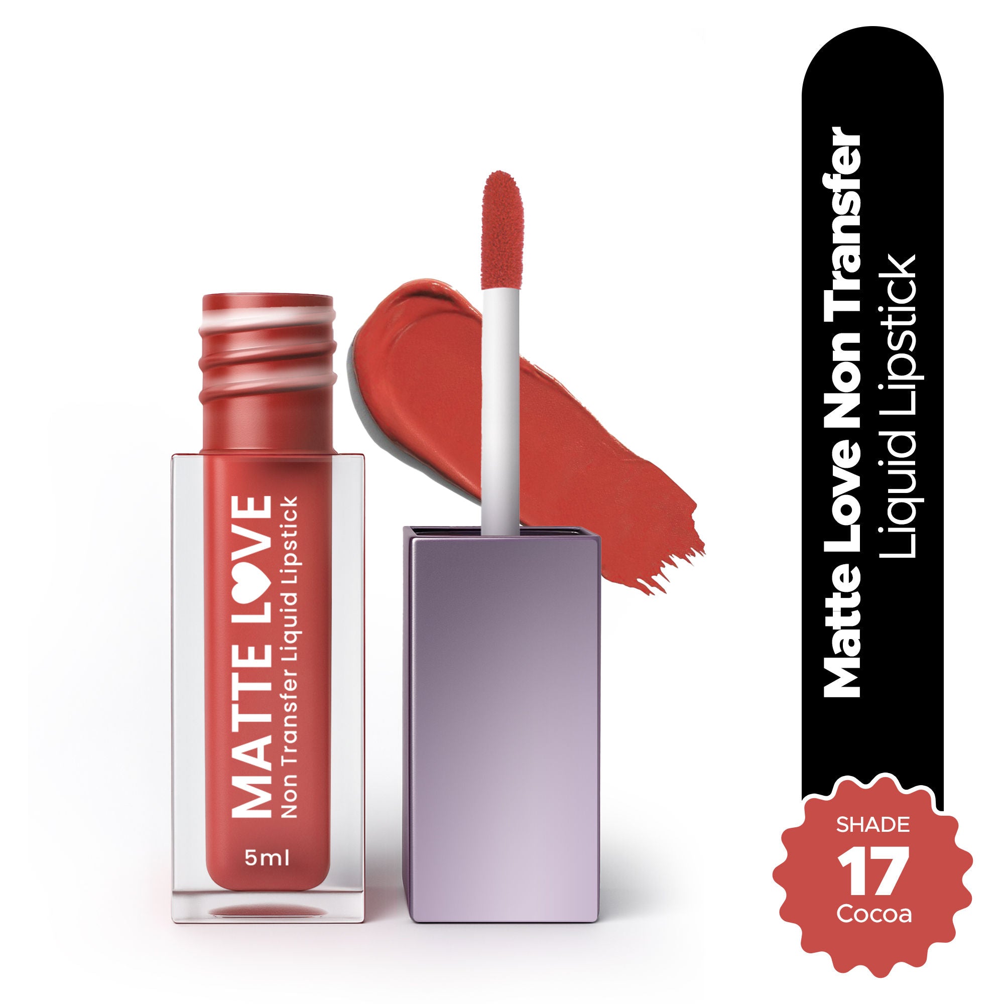 Hilary Rhoda Matte Love Non Transfer Liquid Lipstick - Cocoa 17