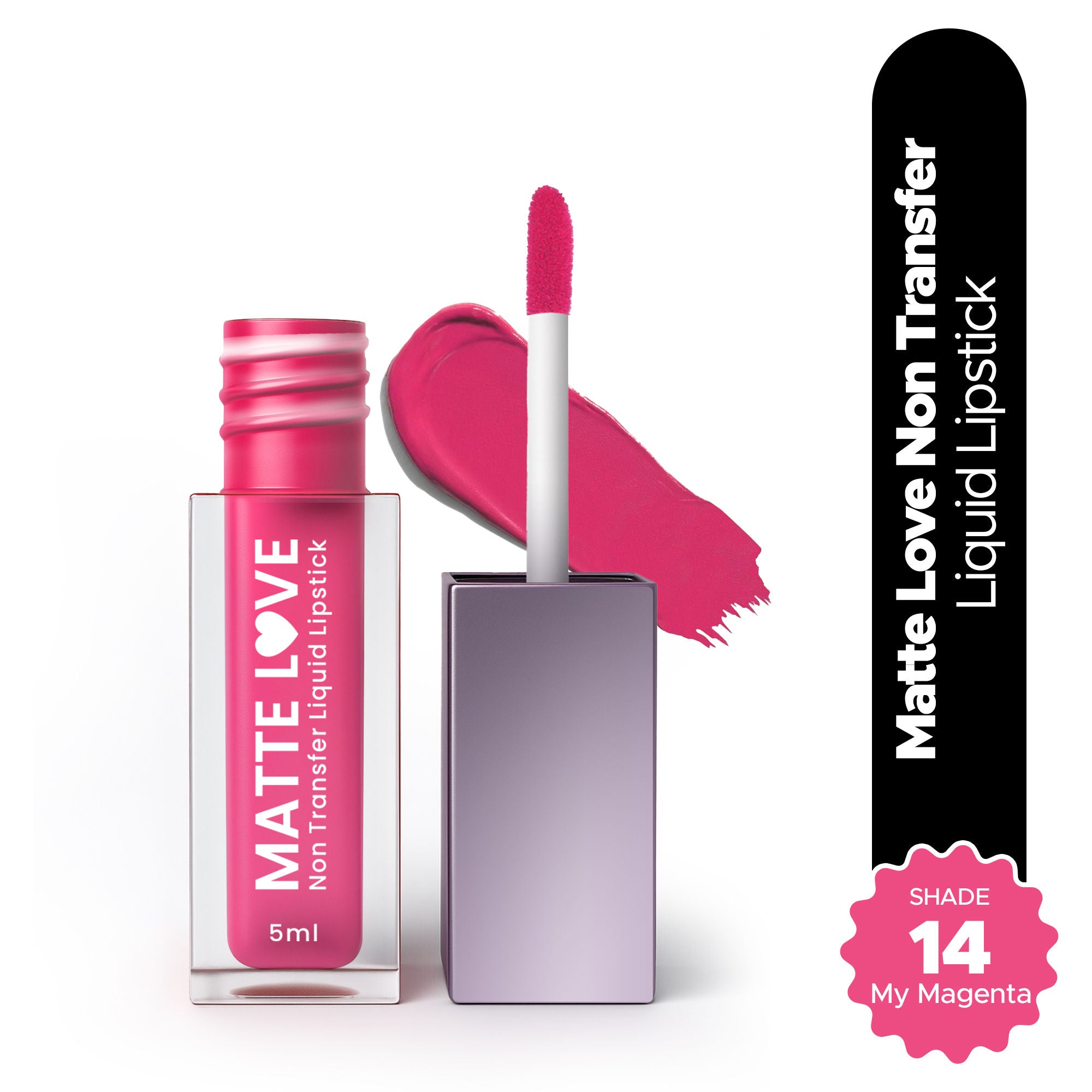 Hilary Rhoda Matte Love Non Transfer Liquid Lipstick - My Magenta 14