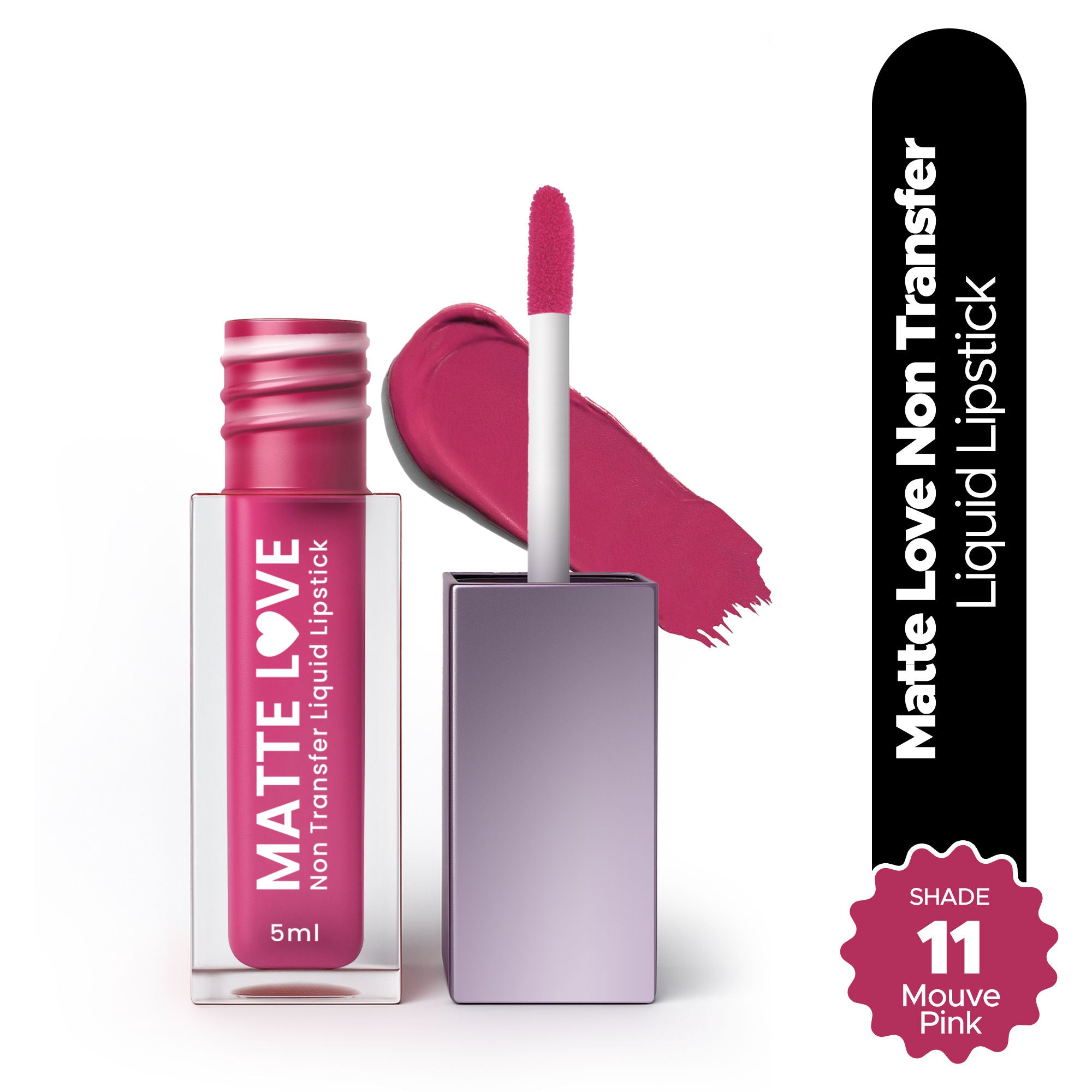 Hilary Rhoda Matte Love Non Transfer Liquid Lipstick - Mouve Pink 11