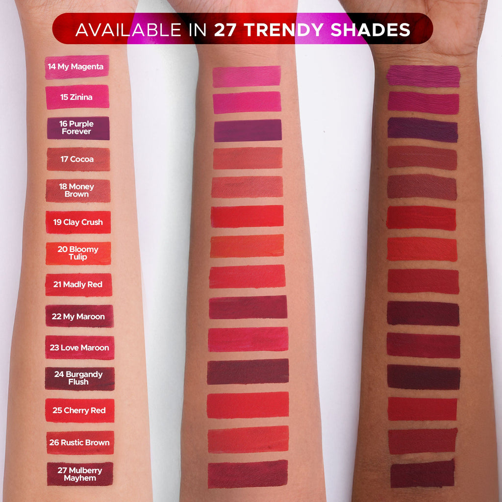 Hilary Rhoda Matte Love Non Transfer Liquid Lipstick - Ruby Kiss 05 - Distacart